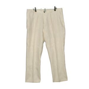 Tasso Elba Island 38x30 100% Linen Pants Trouser Pant Beige Men’s Beach Preppy